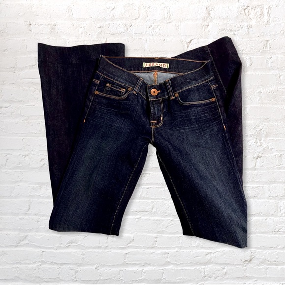 PRICE DROP J BRAND MID RISE FLARES/WIDE LEG DARK - Picture 2 of 5